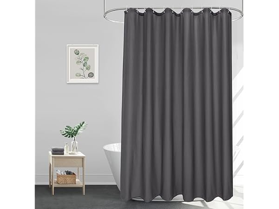 Cortina de ducha lavable e impermeable, 180x200cm, con 12 anillas | STELASPLEN