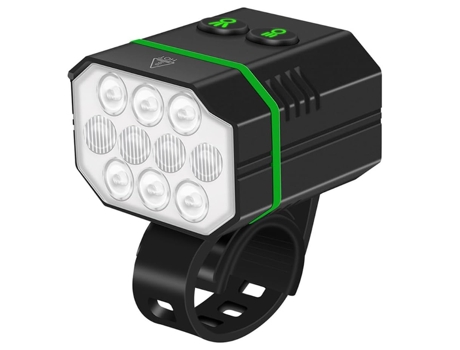 Faros de bicicleta conducción nocturna linterna de luz fuerte carga USB accesorios para montar en bicicleta de montaña al aire libre (negro) CHRONUS