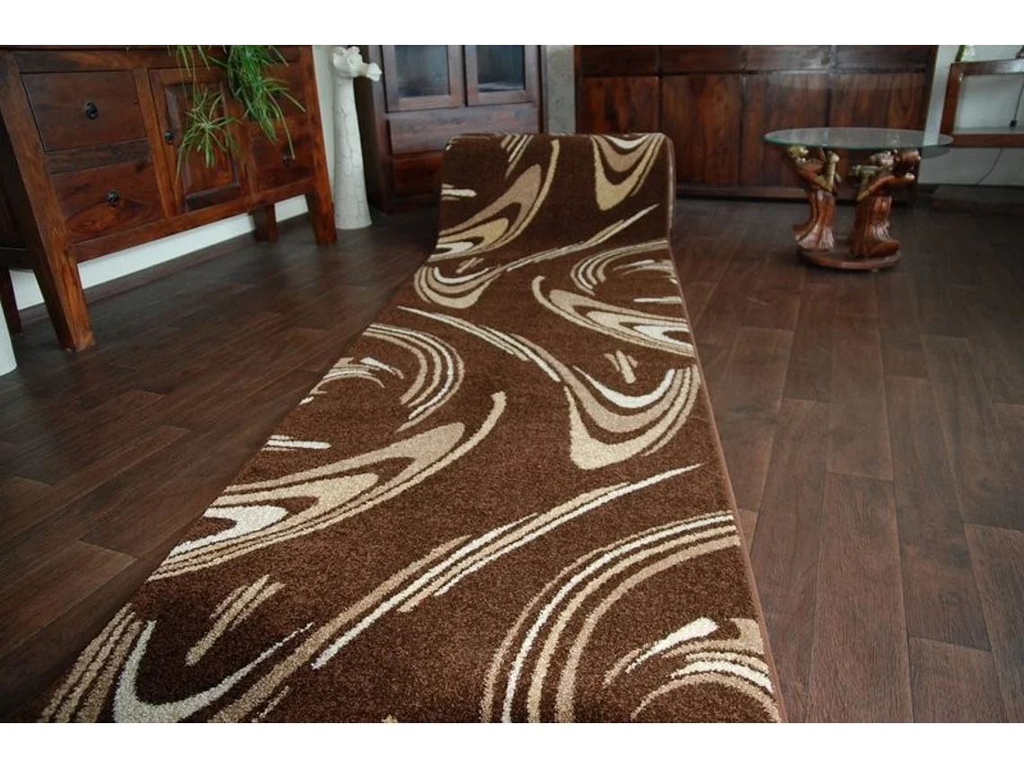 Alfombra de Pasillo Karmel Fryz - Coffee Marrón 100 cm