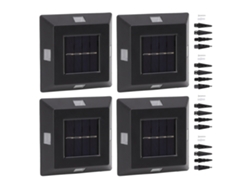 2026 4 piezas Lámpara de pared LED solar para exteriores para jardín y patio Lámpara solar exterior decorativa