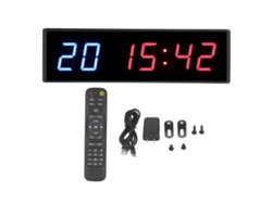 Temporizador LED de 6 dígitos y 2,3 pulgadas con control remoto, temporizador de cuenta regresiva, temporizador de intervalo, CA 110-240V, enchufe USB.