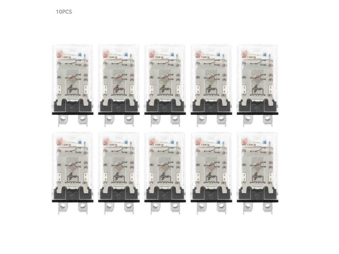10pcs/set Relé Intermedio Electromagnético Beml2c 10a 8 Pin Pequeño