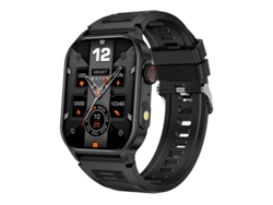 Reloj inteligente con llamadas Bluetooth, linterna y seguimiento de deportes al aire libre, negro Bestvite