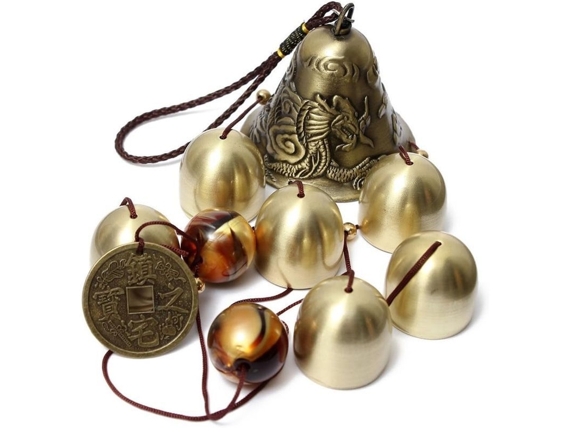 Campana De Viento Metálica De 40 Cm Para Uso Interior/exterior Con Sonidos Suaves Y Diseño Elegante.