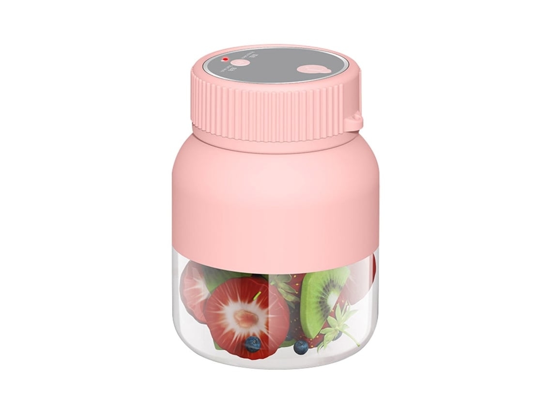 Exprimidor Portátil De Gran Capacidad 800ml Con Pajita Rosa Veanxin