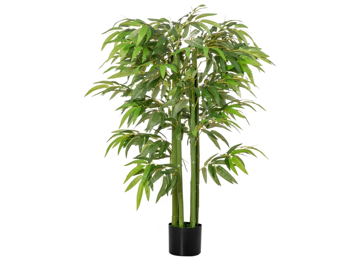 Planta de bambú artificial, 140 cm, con maceta, planta verde artificial para decoración de interiores. VISTA SHOP