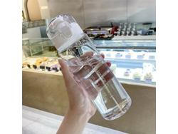 Garrafa de Água Portátil de 780ml, Ideal para Esportes Ao Ar Livre, Camping e para Transportar Chá. MDUG (branca)