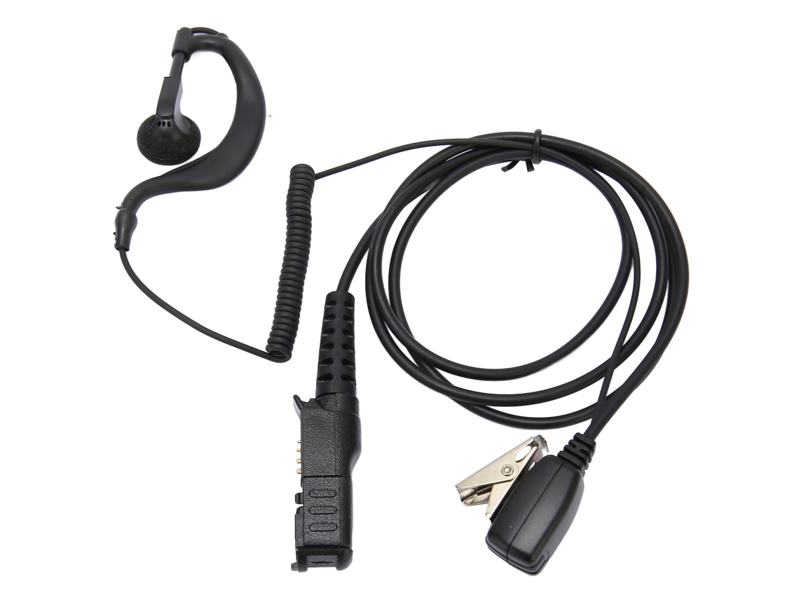 Auriculares Con Forma De G Con Cable De Pu Y Micrófono Ptt Para Radios Xpr3500e, Xpr3300, Xpr3000, Xir Y P6620.