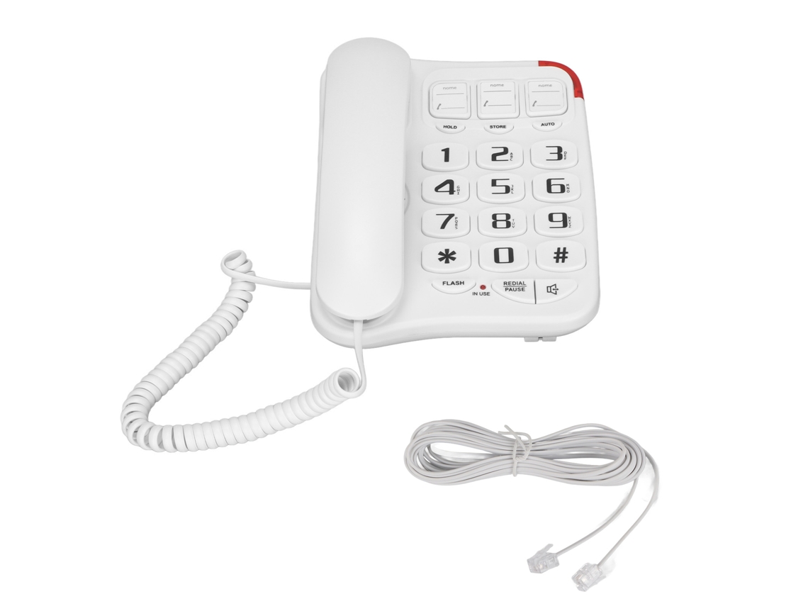 Teléfono Fijo Con Botones Grandes Y Sonido Amplificado Para Personas Mayores - Hogar/oficina