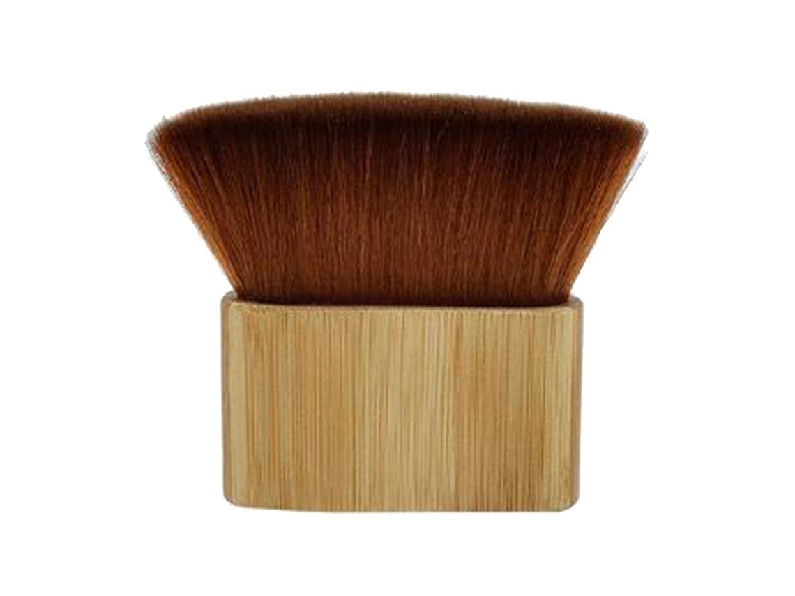 Cepillo suave para desempolvar el cuello, con mango de madera, ideal para barberos y peluqueros.