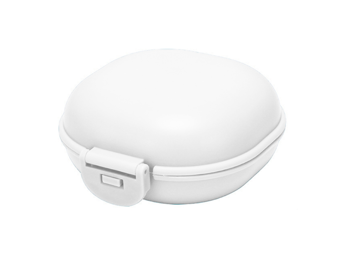 Jabonera portátil impermeable con tapa de hebilla de PP, ideal para viajes, hogar, hotel, dormitorio, color blanco