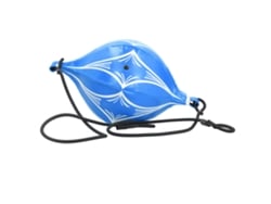 Bola De Boxe Com Padrão De Losango Pu Elástica Para Treino De Reação E Fitness Azul E Branco