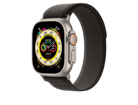 Correa de reloj de nailon para Apple Watch Ultra 49 mm / Series 8 y 7 45 mm / SE 2 y 6 y SE y 5 y 4 44 mm (negro)