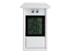 Termómetro blanco para jardín, para uso interior y exterior, refrigerador, termómetro digital para invernadero, GOKOCO