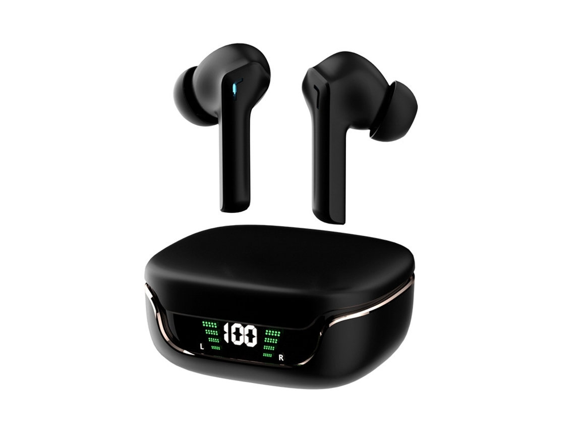 YEMAESRE Auriculares Estéreo Activos Bluetooth con Cancelación de Ruido Negro