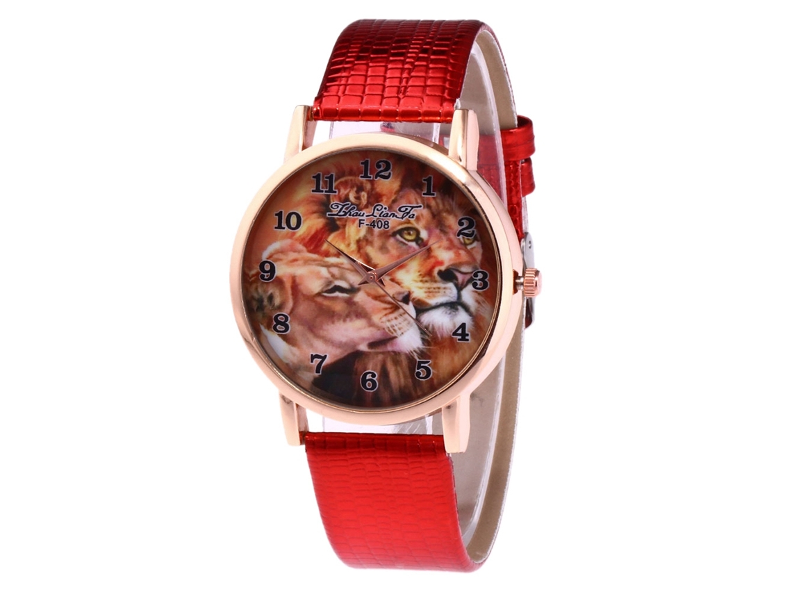 Reloj De Pulsera Zhoulianfa Para Mujer Con Números Arábigos Y Correa De Cuarzo De Poliuretano (rojo)