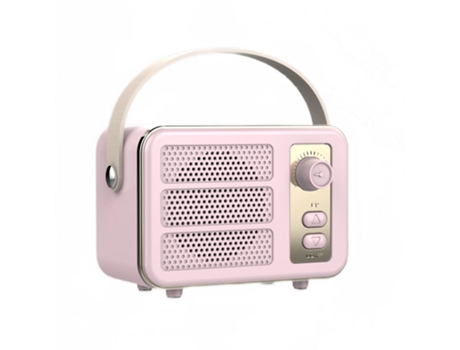 Altavoz Bluetooth Retro 5.0 Creative Type C Recargable Portátil Inalámbrico Vintage Pequeño Rosa