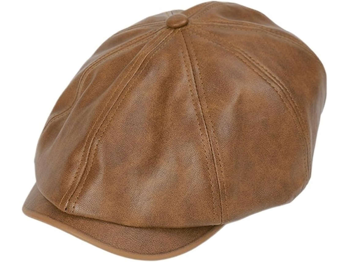 Gorro Boina De Cuero Para Hombre, Estilo Retro Británico De Otoño, De Pu, Octogonal, Para Invierno, Estilo Newsboy O Pintor.