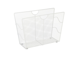 Porta-revistas Metálico Relaxdays, Porta-revistas De Pé, Rede, Sala De Estar E Wc, Hbt: 27 X 39 X 17 Cm, Branco