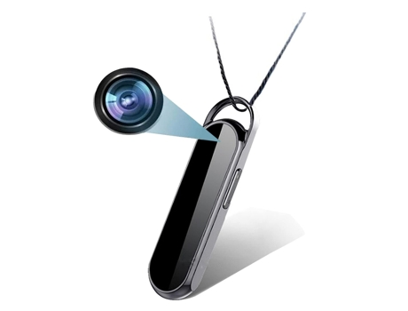 Mini cámara 1080P HD Video Secret Grabadora de voz usable U Disco Almacenamiento flash USB Micro Cam Collar pequeño Videocámara corporal (Negro) CH...