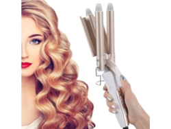 Rizador de pelo eléctrico profesional de cerámica Nicecee con tres barriles
