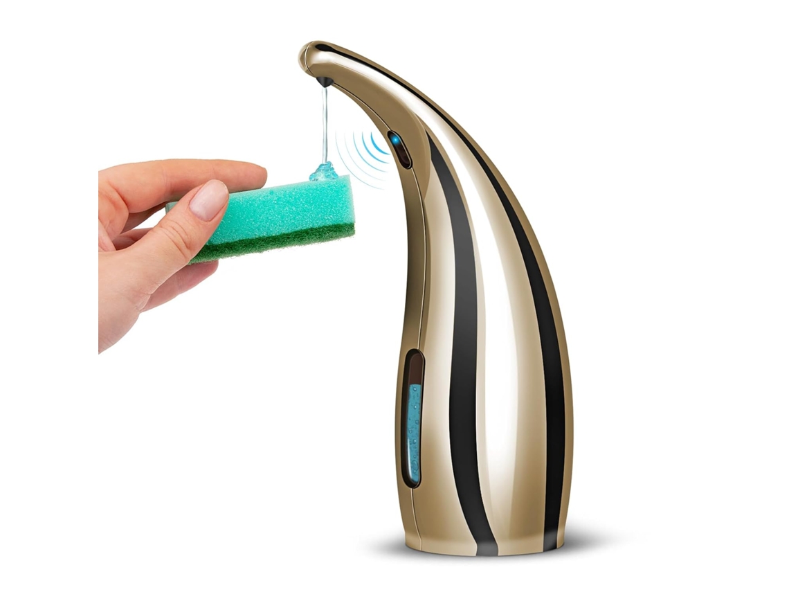 Dispensador De Jabón Automático Inteligente De 300 Ml Para Baño Cocina Dorado Gertiz