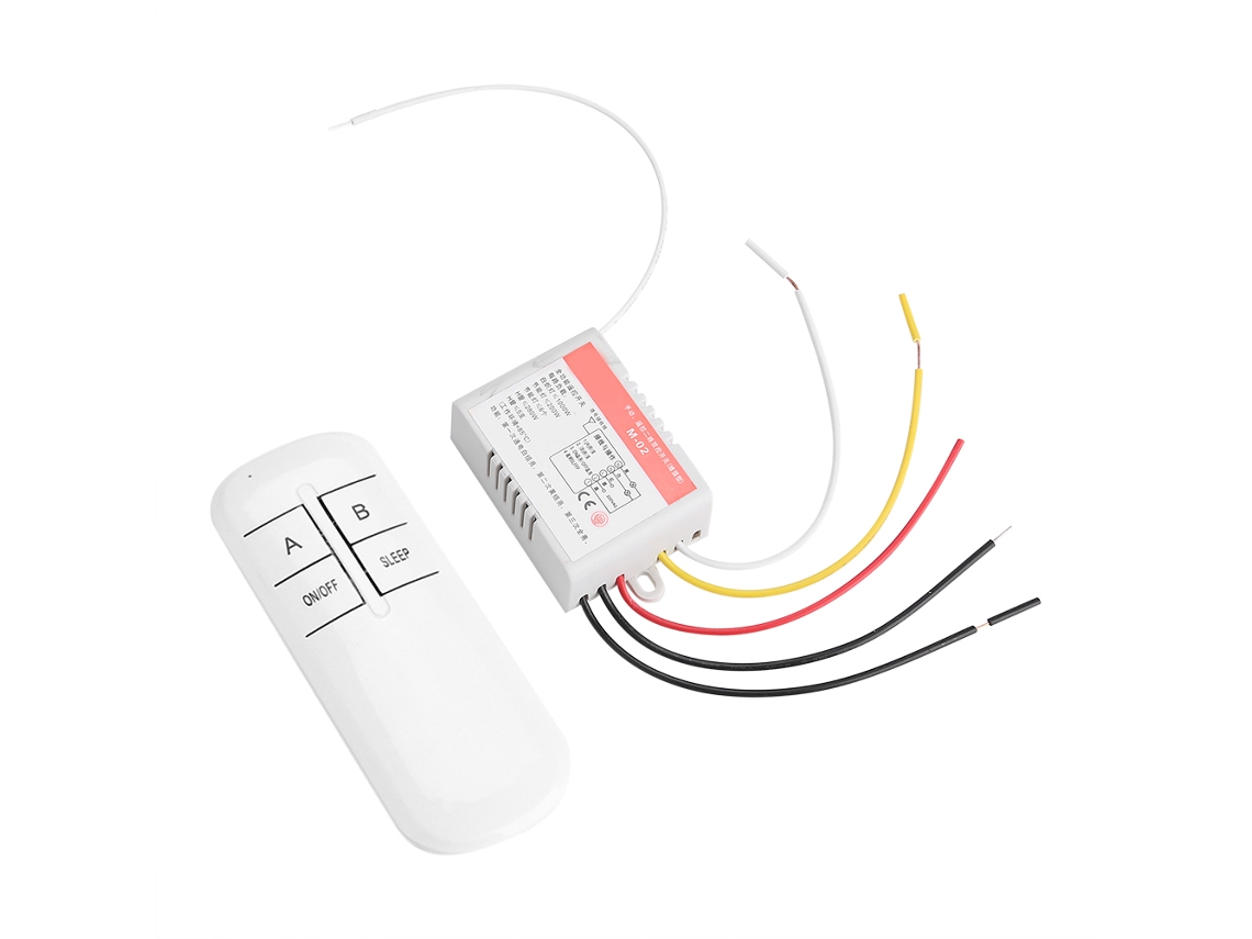 Controlador De Lámparas De 220 V Con Transmisor/receptor De Control Remoto Inalámbrico De 2 Canales.
