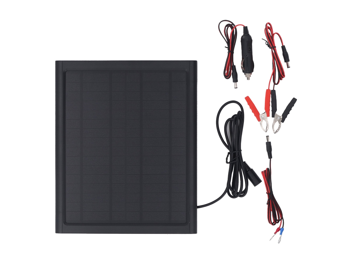 Cargador Solar Portátil 6w 16v Para Coche Moto Barco Rv Trailers Y Motonieve, Kit Mantenimiento Batería Solar