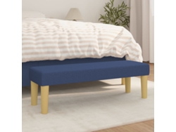 LOVELY HOME Banqueta Banco 100X30X30 cm de Tela en Azul