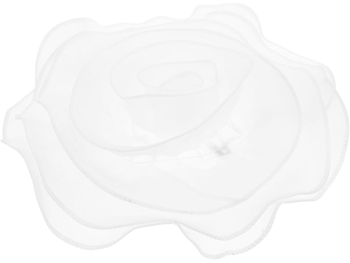 Broche De Organza Blanca, 27 Cm, Flor Grande En 3d, Broche Para Vestido De Noche, Accesorio