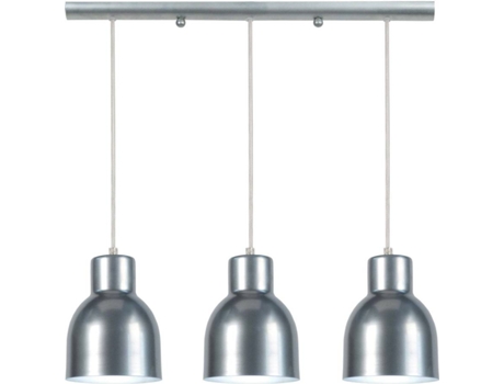 Lámpara de Techo TOSEL Carlson 3 Bombillas (Plateado - E27 - Máx. 40W - Metal)