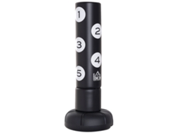 Saco Boxeo Independiente 176cm Soporte Almohadilla Plástico Negro