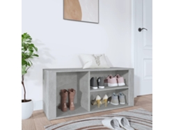 Zapatero Organizador en Madera Procesada Gris Cemento 100X35X45 Cm