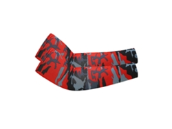 Mangas Unisex De Protección Solar Uv Para Brazos Czhhmart, Upf 50+, Manga Deportiva Refrescante (3 Unidades) Camuflaje Rojo