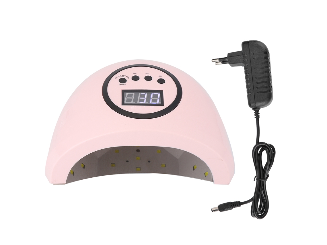 Lámpara secadora de uñas LED UV ajustable de 48 W para manicura y decoración de uñas.