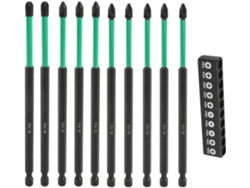 10 Puntas De Destornillador Magnéticas Pz2 Pz3 Ph2 De Acero 6.35 (juego De 150 Puntas)
