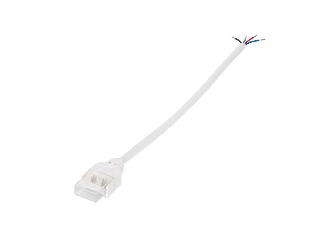 Conector Hipopótamo Com Cabo Para Fita Led Rgb 220v Wcob Silicone Flex Largura 12 Mm 12 Mm