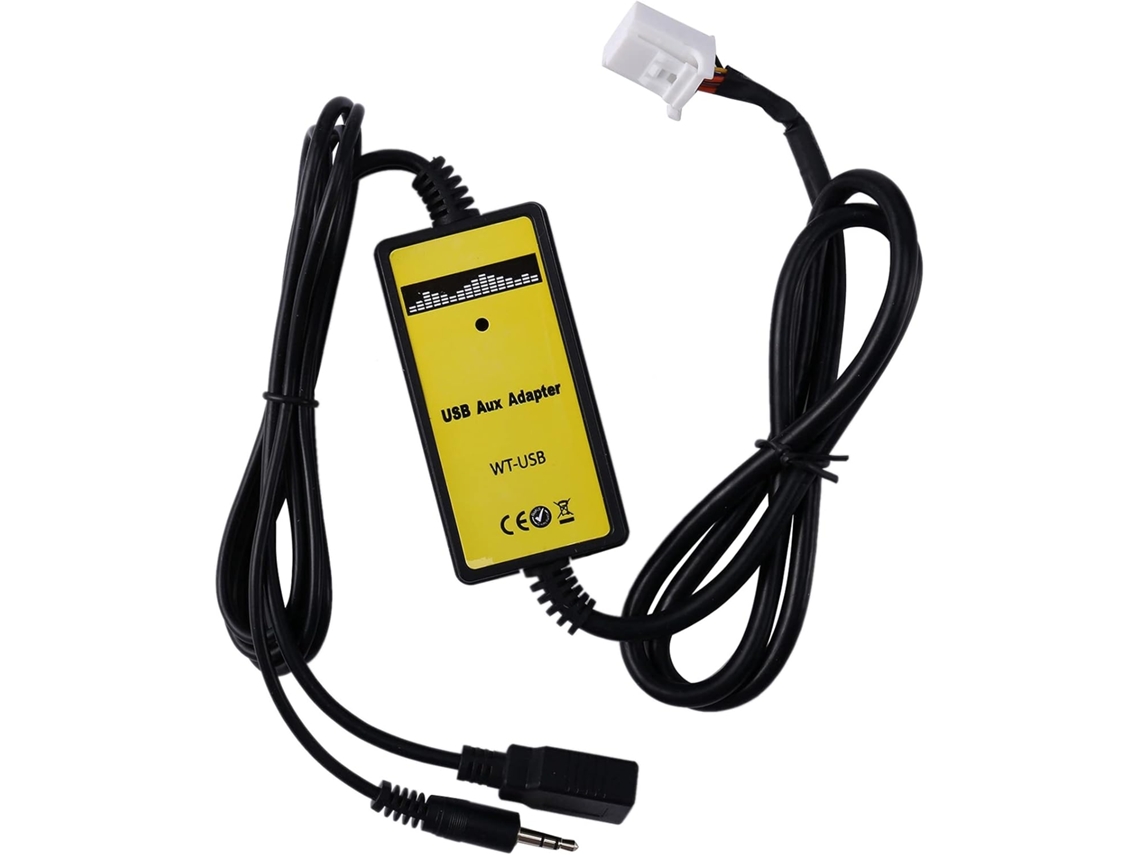 Interfaz De Radio Usb Para Coche De 6+6 Pines, Adaptador Mp3, Cambiador De Cd, Entrada Auxiliar De 3,5 Mm.