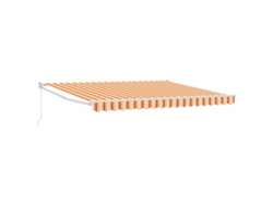 Maison Exclusive - Toldo Retráctil Manual Amarillo Y Naranja 400 X 300 Cm
