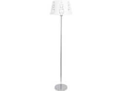 Lámpara de Pie FABRILAMP Celaya (Blanco - E27 - Máx. 60W - Metal - Tela)