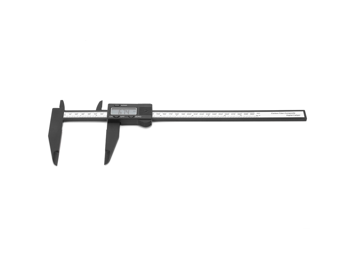 Calibrador Digital Lcd De 0-300 Mm/12 Pulgadas Con Mordaza Larga Y Herramienta De Medición De Carbono