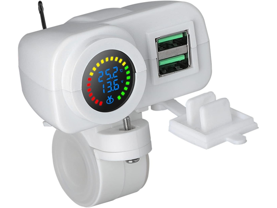 Salida Usb De 12 V - 24 V - Carga Rápida - 36 W - Resistente Al Agua - Con Voltímetro Led