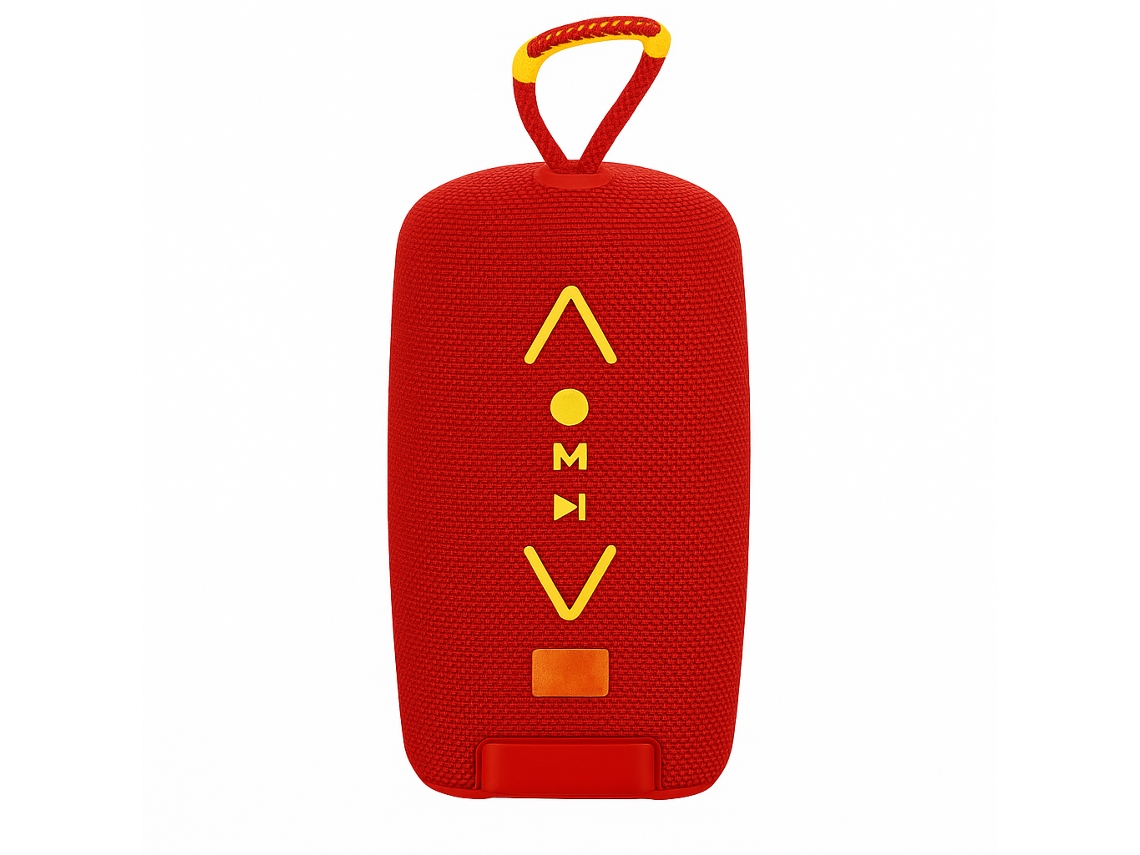 Coluna Wireless Portátil Com Luz Led Modorwy Mf1115 Vermelho