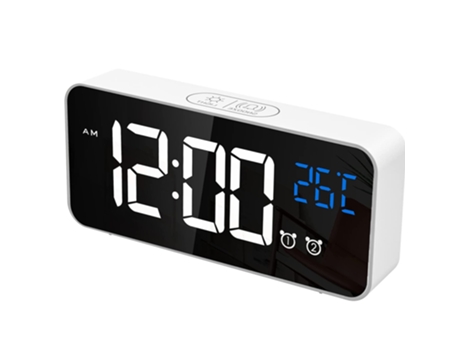 Reloj despertador digital grande para personas con discapacidad visual Reloj electrónico grande para dormitorio pantalla digital gigante atenuador ...