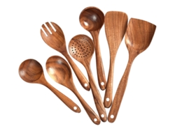 Juego de utensilios de cocina de teca de 7 piezas Eslowmoose