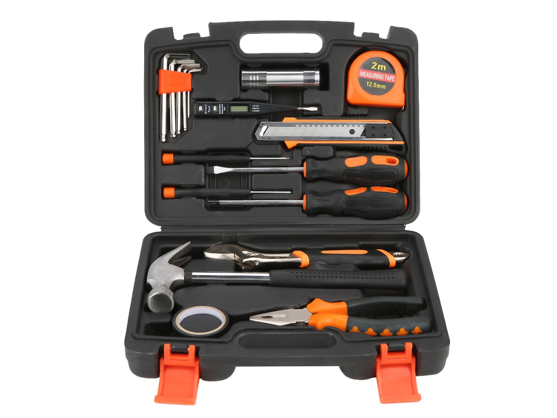 Kit De Herramientas Profesional De 18 Piezas Con Llave De Boca Fija, Destornillador De Brida Y Kit De Reparación.