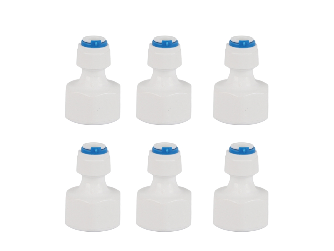 KOFIHETY Conector Rápido 6 Piezas 1/4 OD Hembra a 1/2 para Filtro de Agua Ósmosis Inversa