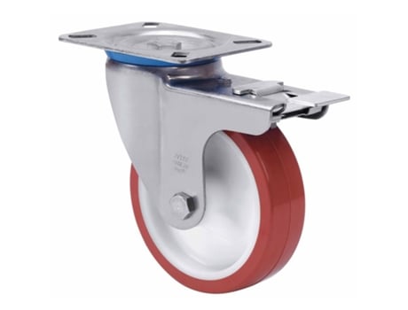 Rueda giratora placa fr.inox.10zvifd200-polr poliamix blanc-poliur.marron rod ALEX