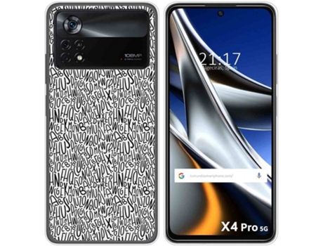 Carcasa para Xiaomi Poco X4 Pro 5G TUMUNDOSMARTPHONE Dibujos Letras Multicolor