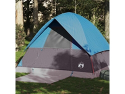 Tienda de campaña tipo domo impermeable azul para 4 personas